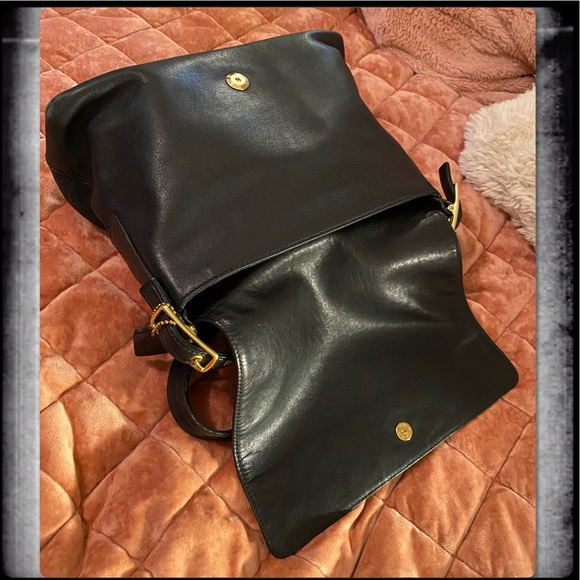 VINTAGE COACH BLACK LEGACY STUDIO FLAP BAG 9828 - Picture 10 of 17